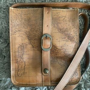 Patricia Nash Leather Crossbody Map of Italy Purse